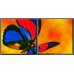Модульная картина из 2 секций: бразильская бабочка, выполненная маслом на холсте